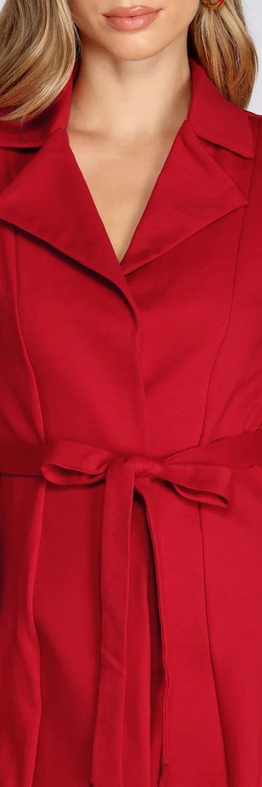 Amore Long Belted Trench Coat