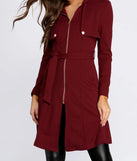 Down To Business Belted Trench Coat