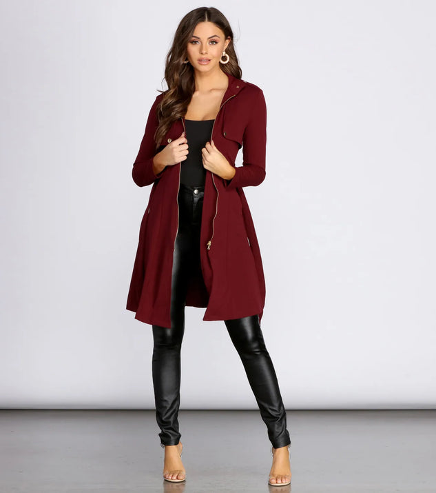 Down To Business Belted Trench Coat | Windsor