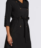 Double Trouble Long Trench Coat
