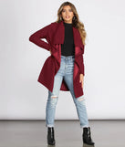 Faux Fur Draped Cardigan Jacket