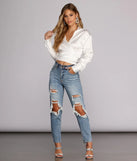 Smooth Moves Satin Crop Blouse