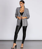 Seal The Deal Plaid Blazer
