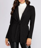 Striped To The Nines Belted Pinstripe Blazer