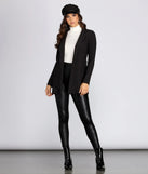 Striped To The Nines Belted Pinstripe Blazer