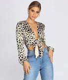 A Leopard Obsession Tie-Front Top