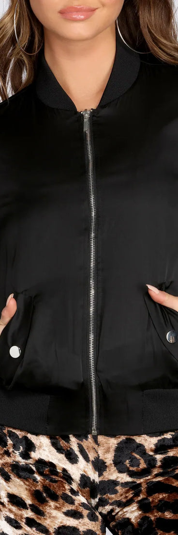 The Essential Satin Bomber