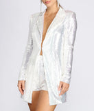 Glam Goals Sequin Longline Blazer