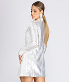 Glam Goals Sequin Longline Blazer