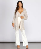 Stunner In Sequins Long Sleeve Trench