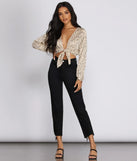 Polka Dot Party Tie Front Top