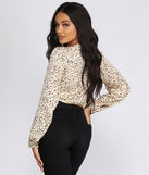Polka Dot Party Tie Front Top