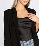 Over-Sized Woven Boyfriend Blazer