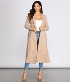 Cover Girl Long Trench Coat