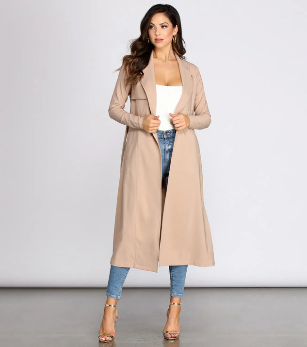 Cover Girl Long Trench Coat