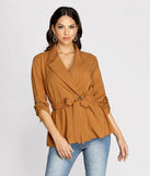 Movin' On Up Trench Blouse
