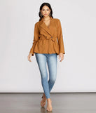 Movin' On Up Trench Blouse