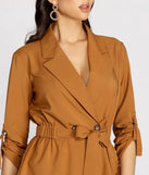 Movin' On Up Trench Blouse