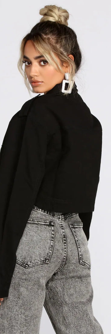 Buckle Up Cropped Jacket