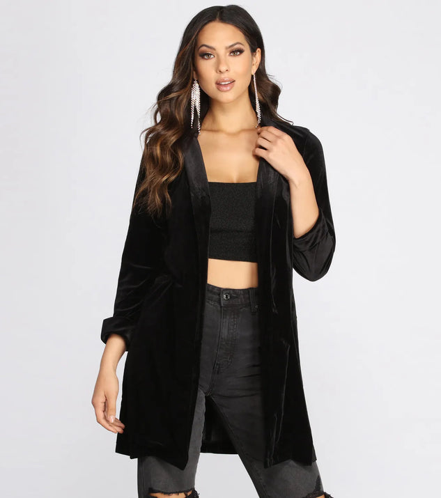Oversized Luxe Velvet Blazer
