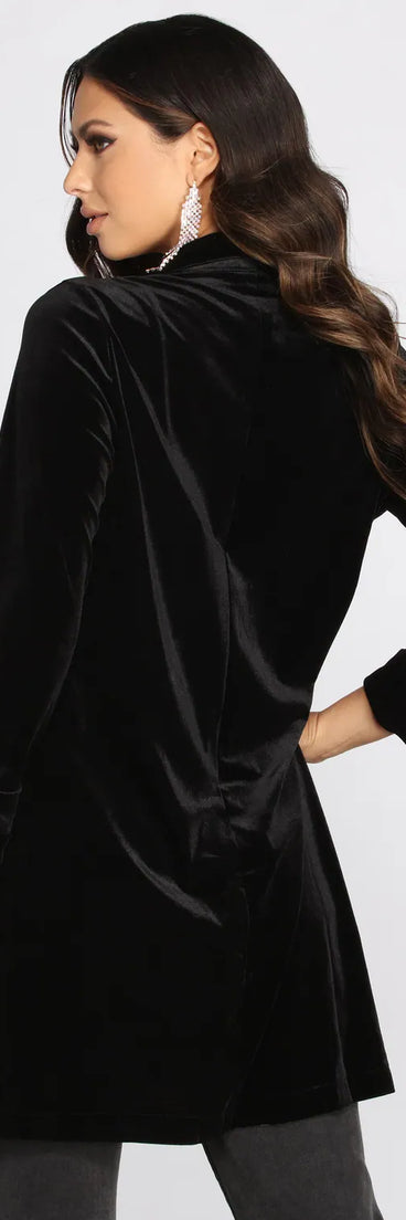 Oversized Luxe Velvet Blazer