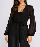 Chic Chiffon Tie Front Duster