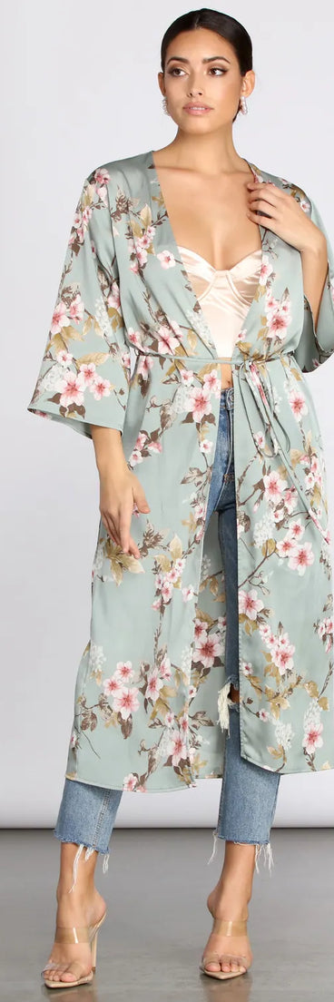Catalina Cruise Floral Kimono Duster