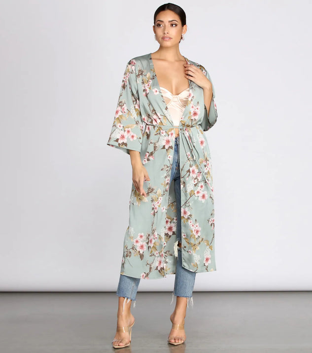 Catalina Cruise Floral Kimono Duster