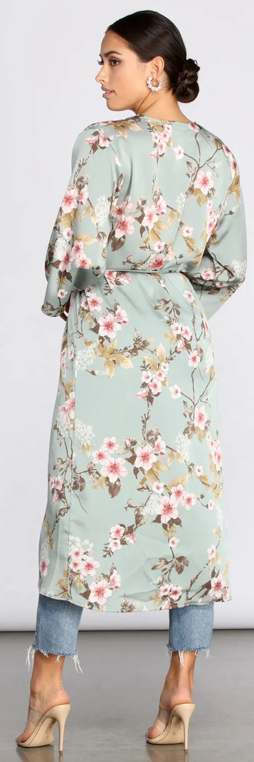 Catalina Cruise Floral Kimono Duster