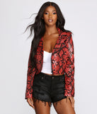 Betta' Than Eva' Snake Print Moto Jacket