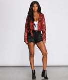 Betta' Than Eva' Snake Print Moto Jacket