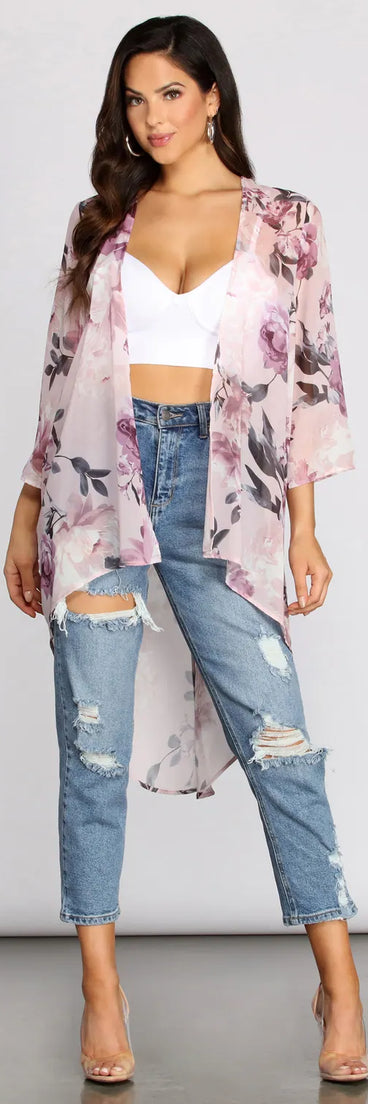 Summer Romance Floral Kimono