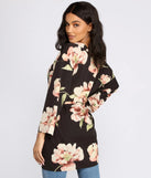 Wildflower Floral Belted Kimono