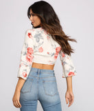 Boho Beauty Floral Tie Front Top