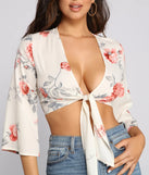 Boho Beauty Floral Tie Front Top