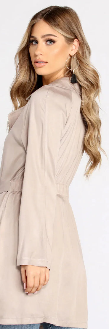 Nine To Five Belted Trench Coat