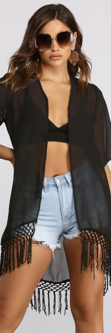 Keeping It Casual Tassel Kimono