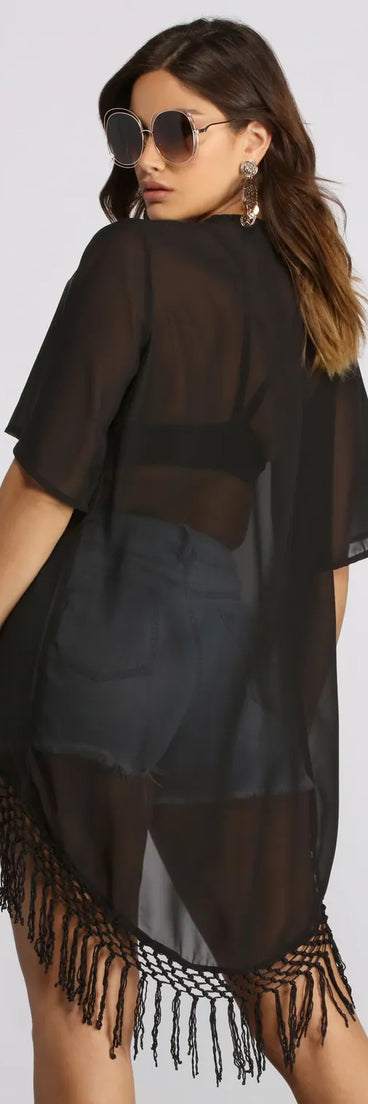 Keeping It Casual Tassel Kimono