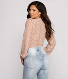 Living For Lace Tie Front Top