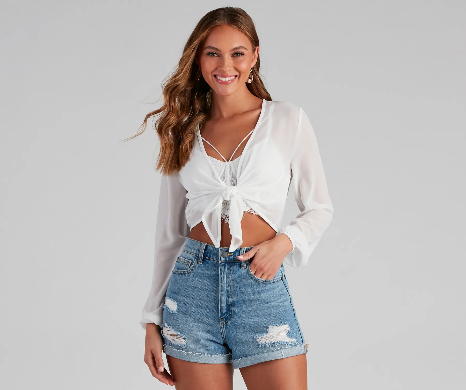 トップス maison celon chiffon tie blouse white mayu | coming soon 大変ご好評をいただきましたchiffon tie