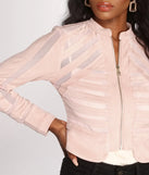 Sweet And Sheer Faux Suede Jacket