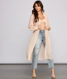 Sheer Appeal Chiffon Belted Trench