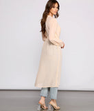 Sheer Appeal Chiffon Belted Trench