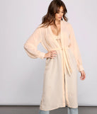 Sheer Appeal Chiffon Belted Trench