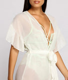 Effortless Beauty Chiffon Belted Kimono