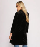 Luxe Velvet Long Line Blazer