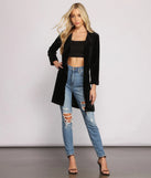 Luxe Velvet Long Line Blazer