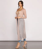 Glitter Girl Long Sleeve Duster