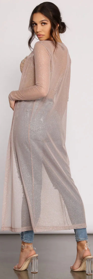Glitter Girl Long Sleeve Duster