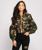 Camo Cutie Button-Front Jacket